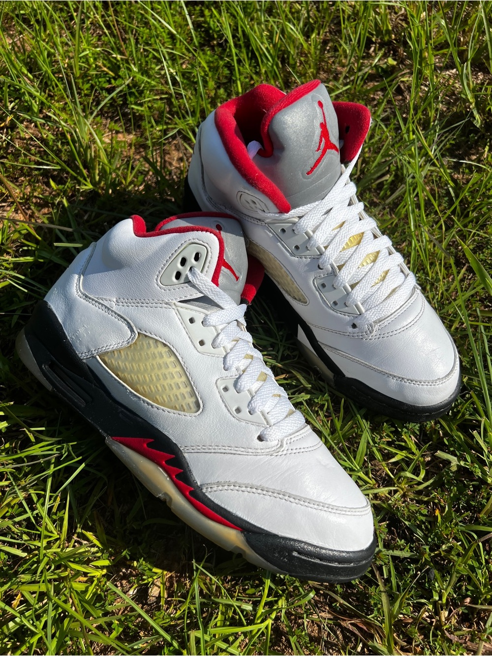 CLEAN Air Jordan size 7 Mens 5 V Retro Fire Red 2020 Shoes